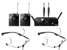 Doppio Radiomicrofono Archetto Sistema Wireless AKG WMS40 Pro Mini Dual Set