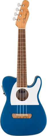 Fender Fullerton Tele Lake Placid Blue Ukulele concerto Telecaster elettrificato