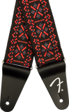 Fender Pasadena Straps Woven Lattice Red Tracolla per Chitarra e Basso