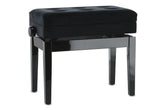 GEWA Panca per Pianoforte Deluxe Compartment Nero Lucido