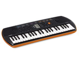 Modelli Casio SA-80 e SA-81: tastiere portatili con 44 tasti, 100 suoni e 50 accompagnamenti, perfette per i bambini