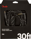 Fender Deluxe Series Coil Cable Black Tweed Cavo per strumenti Jack - Jack 9 mt.
