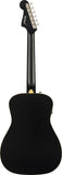 Fender Joe Strummer Campfire Matte Black Chitarra acustica nera con borsa