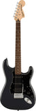 Fender Squier Affinity Stratocaster HSS Pack 15G LRL CFM Charcoal Frost Metallic Chitarra elettrica con amplificatore e accessori