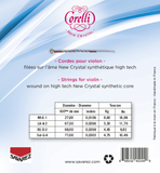 Savarez Corelli New Crystal 700MB Muta di corde per violino Medium