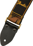 Fender Legacy Vintage Monogram Strap Black/Yellow/Brown Tracolla per chitarra