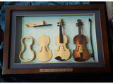 Quadro Artigianale Violino in Legno b-stock