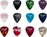 FENDER Plettri Puntinati 351 in Celluloide - Pack da 12 Thin