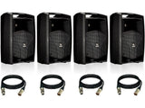 Impianto audio 2400W 4 Casse attive Proel V10A + cavi omaggio
