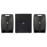Proel V15PRO Coppia Casse Attive 1200W + Italian Stage IS S118A Subwoofer