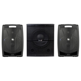 Proel V8Pro Coppia Casse Attive 1200W + Italian Stage IS S112A Subwoofer