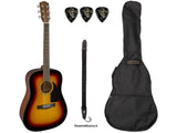 Fender Pack CD60 V3 Sunburst Chitarra acustica + borsa + tracolla + plettri omaggio