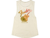Fender Starcaster Women's Sleeveless T-Shirt Natural S Canotta