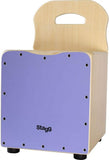 STAGG Cajon per bambino in tiglio frontale lilla