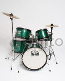 Batteria Acustica Completa - Junior Series 5 pezzi Acid Green