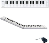 CARRY ON Piano 49 Touch White Pianoforte Pieghevole 49 Tasti Touch