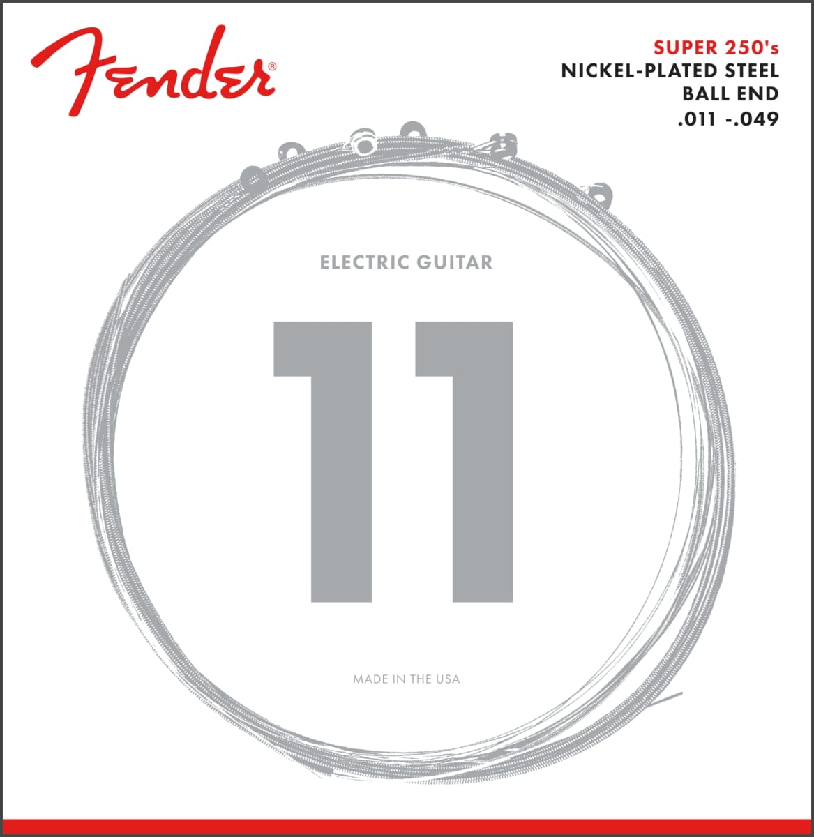Fender 250M Nickel plated Steel 11-49 Corde per chitarra elettrica (Ball End)