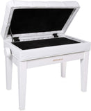 Roland RPB-500PW Panca per pianoforte regolabile con scomparto per spartiti bianca lucida