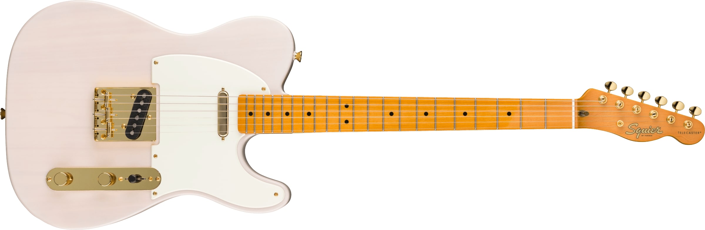 FENDER FSR Classic VIbe '50s Telecaster MP Parchment Pickguard Gold Hardware Whi