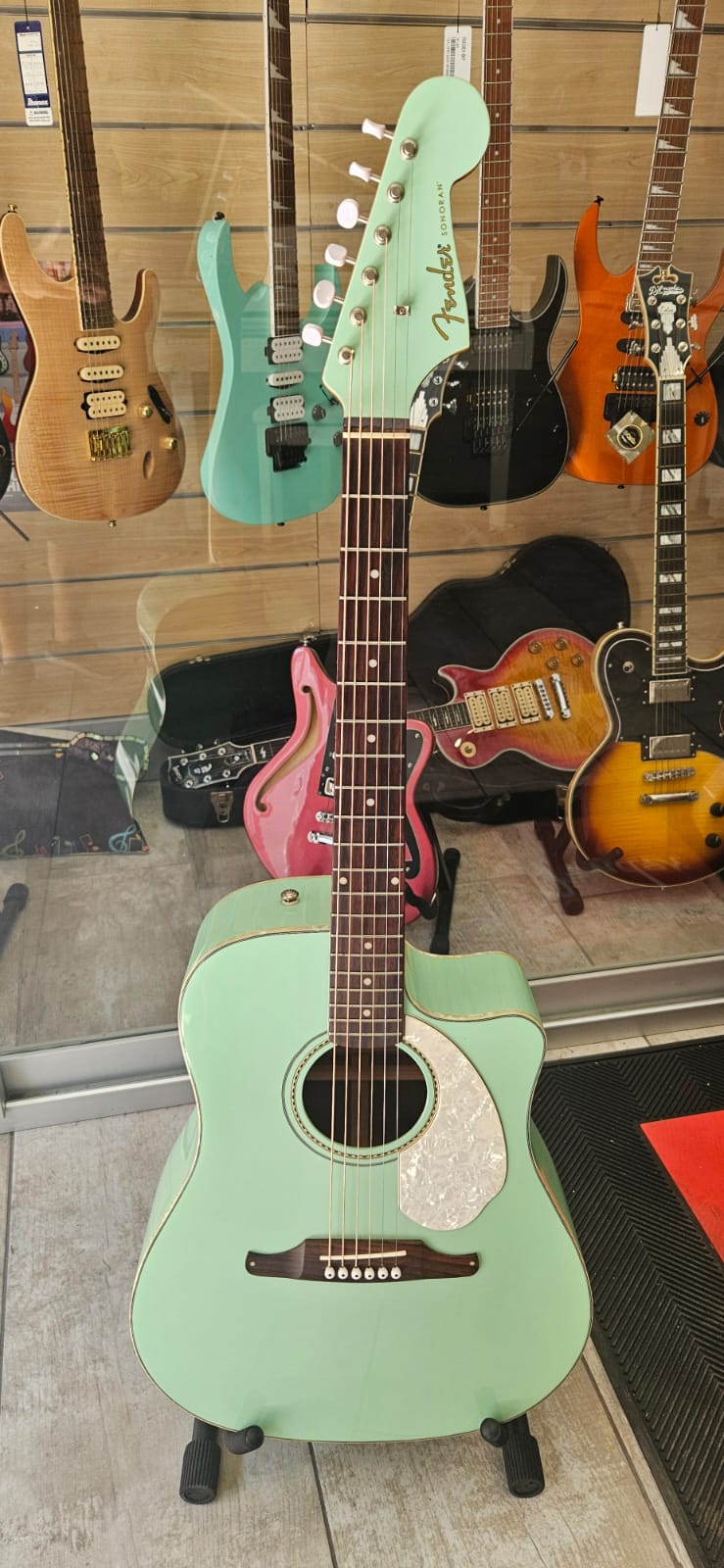 Fender Sonoran SCE Surf Green Chitarra Elettroacustica USATA