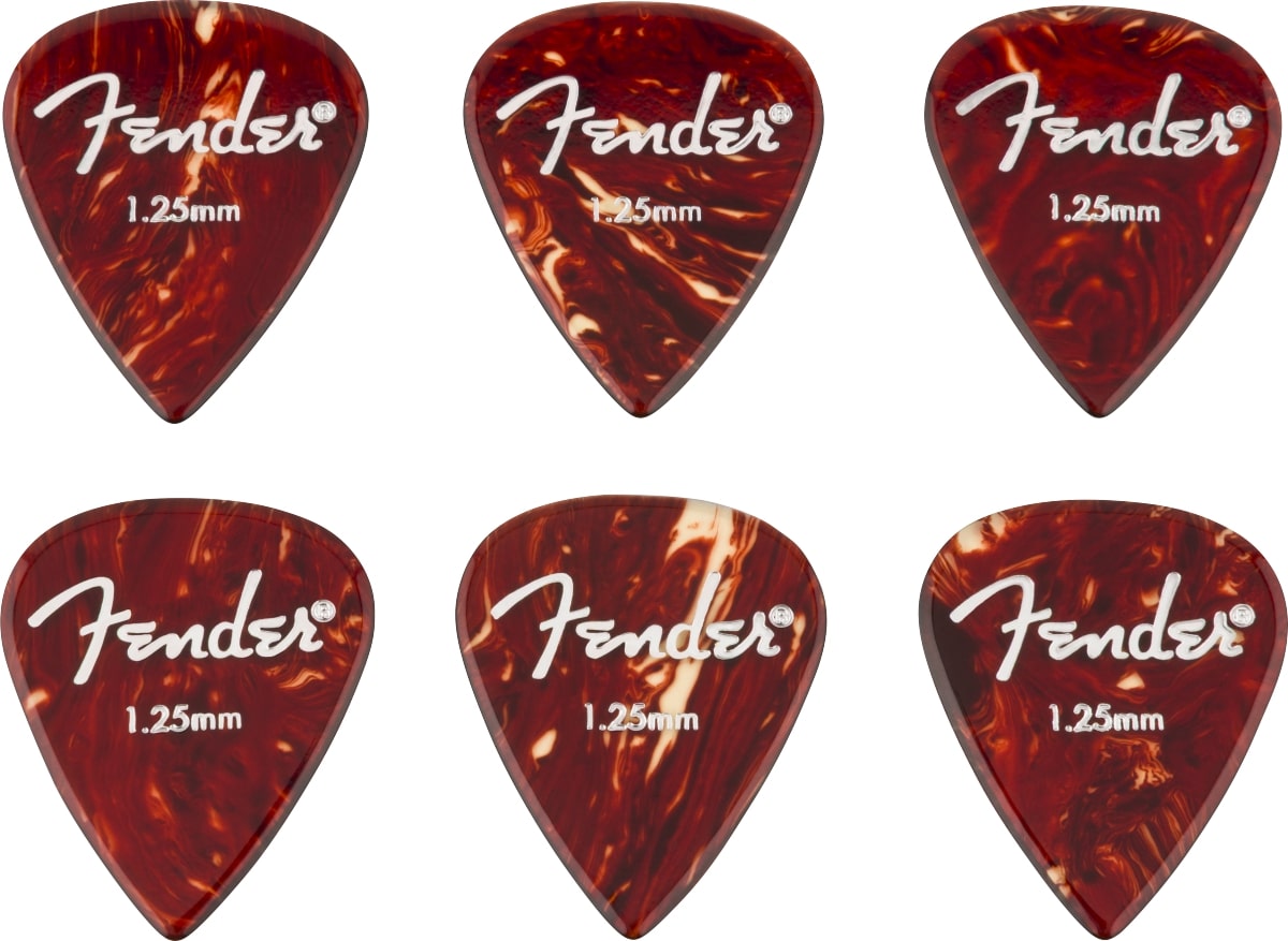 FENDER Aero Acrylic Picks 6-pezzi 1.25mm