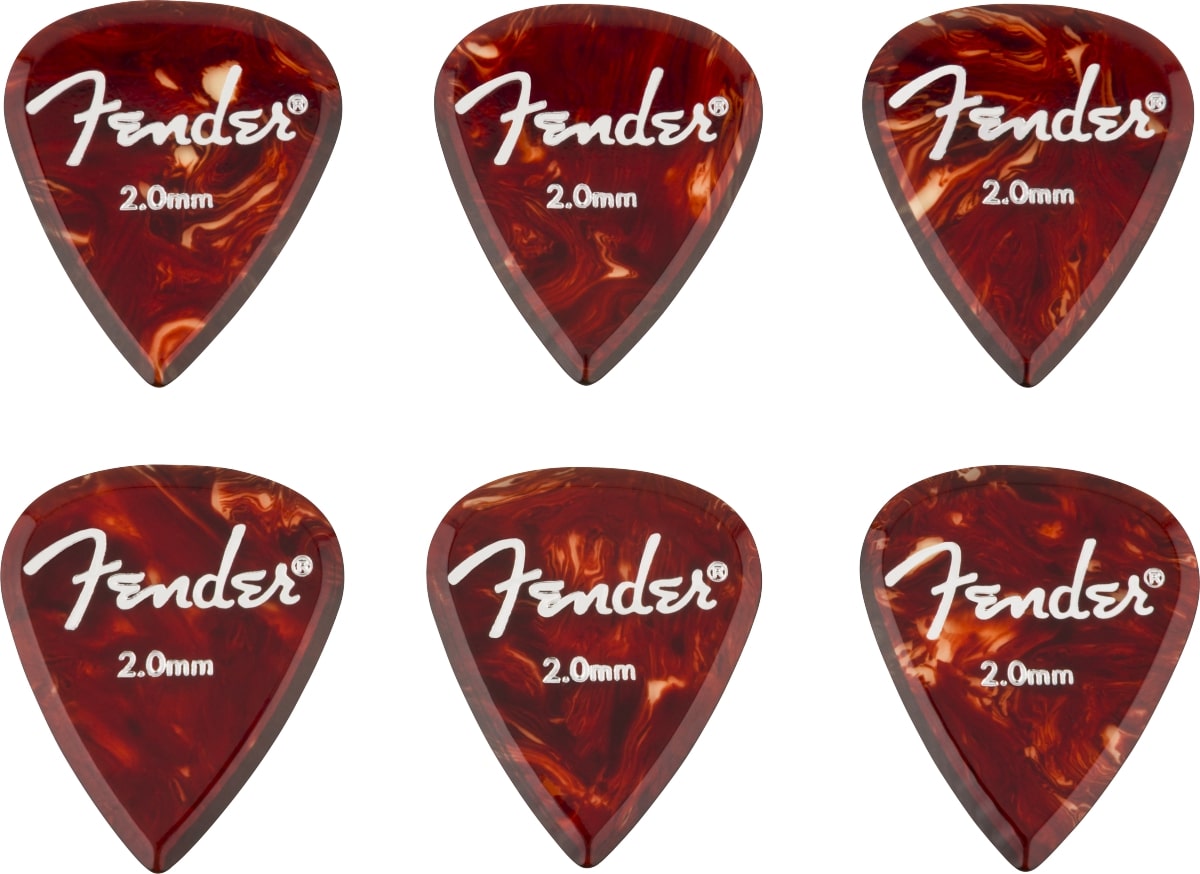 FENDER Aero Acrylic Picks 6-pezzi 2.0mm