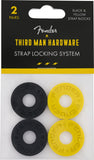 FENDER Strap Blocks Third Man Records 2 X Black And 2 X Yellow