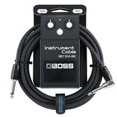 Cavo jack angolato BOSS da 3 metri, colore nero, per chitarra e basso, con connettori di alta qualità e design accattivante