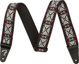 FENDER Tracolla Pasadena Woven Straps Red Snowflake