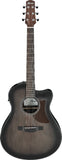 Ibanez AAM70CETBN Transparent Charcoal Burst Low Gloss Top Natural Open Pore Back