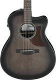 Ibanez AAM70CETBN Transparent Charcoal Burst Low Gloss Top Natural Open Pore Back