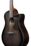 Ibanez AAM70CETBN Transparent Charcoal Burst Low Gloss Top Natural Open Pore Back