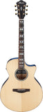Ibanez AE390NTA Natural High Gloss Top Aqua Blue High Gloss Back And Sides Chitarra Acustica