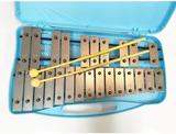 Metallofono Angel 25 note, cromatico, con piastre trattate, astuccio e mallets inclusi, dimensioni 390x240mm