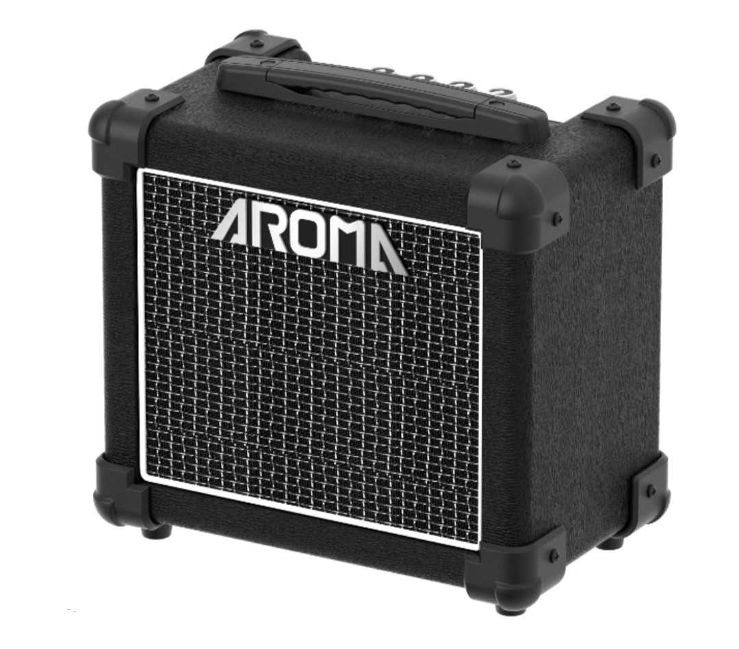 Amplificatore Aroma AG10S da 10W, compatto e leggero, con Bluetooth e suono di alta qualità per chitarra elettrica