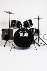 Batteria Acustica Cassa 22" Completa 5 pezzi Nera