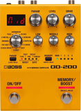 Pedale BOSS OD-200 Hybrid Drive per chitarra, offre overdrive, distorsione e fuzz con 12 modalità e EQ a tre bande