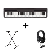 YAMAHA P-45B Pianoforte Digitale 88 tasti | Set con Cuffie QHP10 e Gewa Stand a X