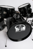 Batteria Acustica Cassa 22" Completa 5 pezzi Nera