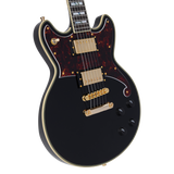 D'angelico Deluxe Brighton Solid Black Chitarra Elettrica