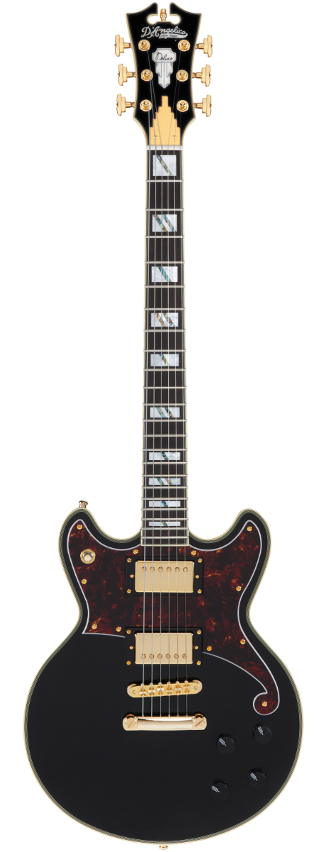 D'angelico Deluxe Brighton Solid Black Chitarra Elettrica