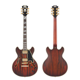 D'angelico Deluxe Mini DC Satin Brown Burst Chitarra Semiacustica