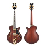 D'angelico Deluxe SS Satin Brown Burst Chitarra Semiacustica