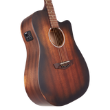D'Angelico Premier Bowery LS Aged Mahogany Chitarra acustica elettrificata