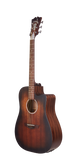 D'Angelico Premier Bowery LS Aged Mahogany Chitarra acustica elettrificata