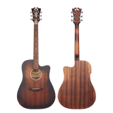 D'Angelico Premier Bowery LS Aged Mahogany Chitarra acustica elettrificata