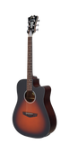 D'Angelico Premier Bowery LS Satin Vintage Sunburst Chitarra acustica elettrificata