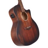 D'Angelico Premier Gramercy LS, chitarra acustica in mogano, design Grand Auditorium, preamplificatore MG-30 per performance ottimali