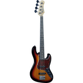 Basso elettrico Eko JB-100 3/4 Sunburst, corpo in pioppo, manico in acero, 21 tasti, ideale per giovani musicisti