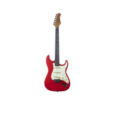 Chitarra elettrica ST-300 Fiesta Red, stile Strat, corpo in pioppo, manico in acero, tre pickup single-coil, finitura lucida